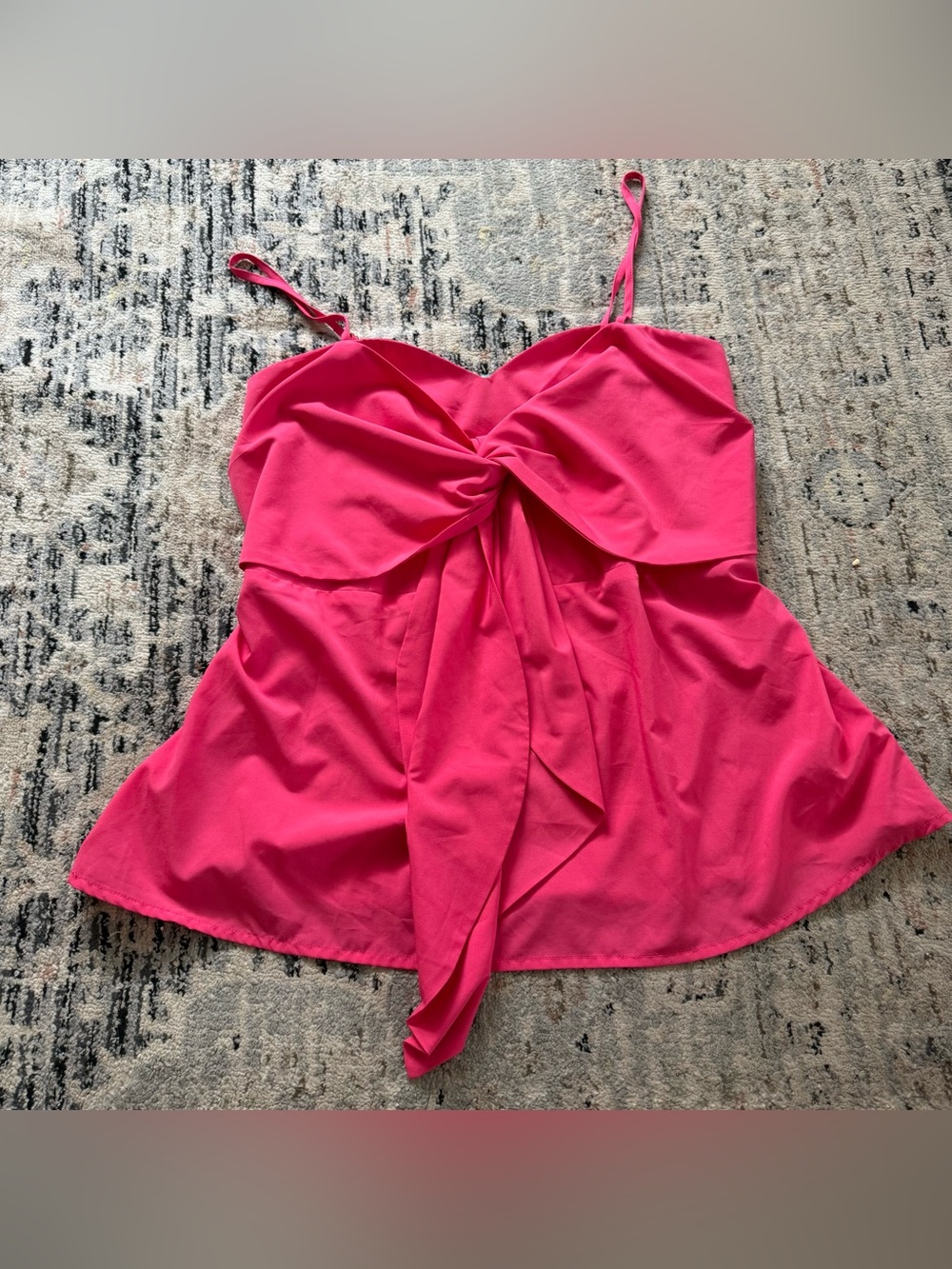 Judith March Hot Pink Twist-Front Spaghetti Strap Camisole